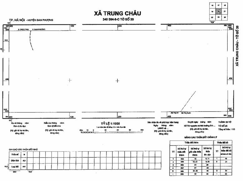 Mẫu bản đồ địa chính